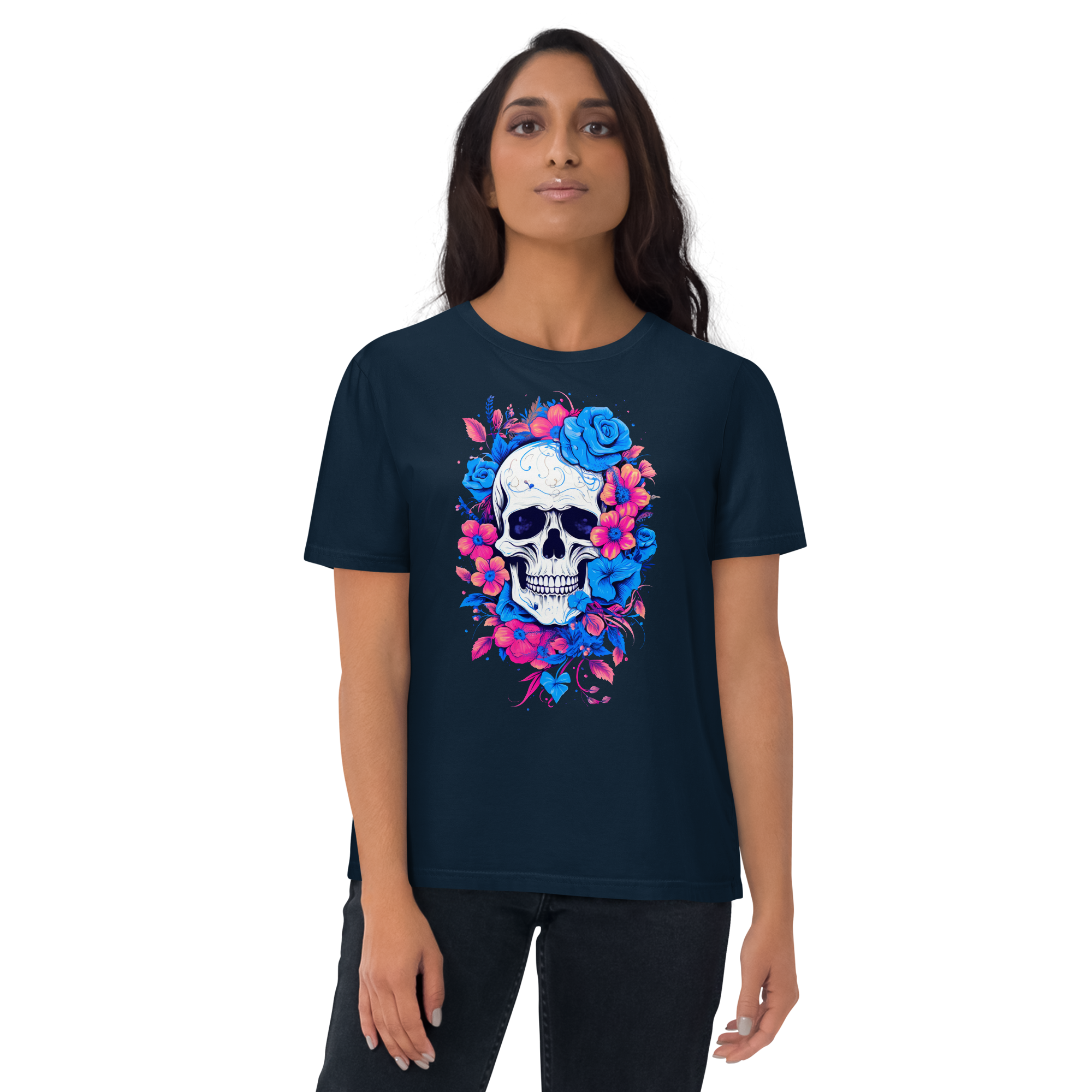 Floral Skull T Shirt Artokingo